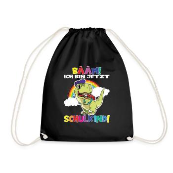 Bääm! Ich Bin Jetzt Schulkind Einschulung - Turnbeutel - Schwarz - Vorne