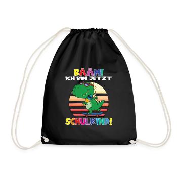 Bääm! Ich Bin Jetzt Schulkind Einschulung - Turnbeutel - Schwarz - Vorne