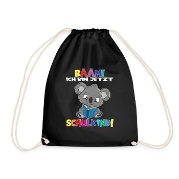 Bääm! Ich Bin Jetzt Schulkind Einschulung - Turnbeutel - Schwarz - Vorne
