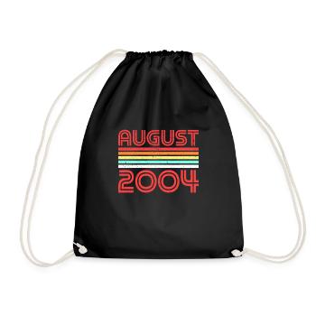 18ème anniversaire Août millésime 2004 idée cadeau - Sac de sport léger - noir - Devant