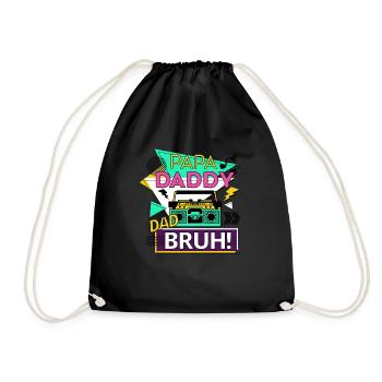 Papa Daddy Dad Bruh - Turnbeutel - Schwarz - Vorne