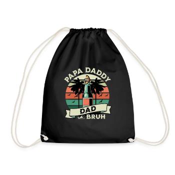 Papa Daddy Dad Bruh - Turnbeutel - Schwarz - Vorne
