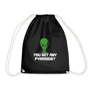 Alien Galaxy Ufo Außerirdische Raumschiff Weltall - Turnbeutel - Schwarz - Vorne
