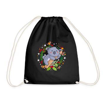Ugly Christmas Sweater Koala - Turnbeutel - Schwarz - Vorne