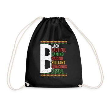 Noir Beau Rayonnant Contreventement Brillant - Sac de sport léger - noir - Devant