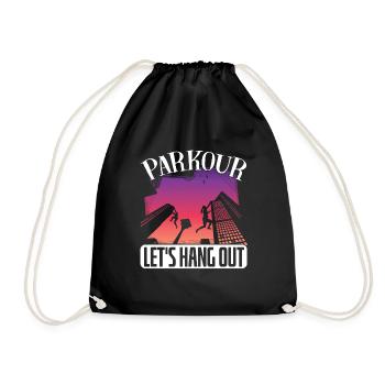 Parkour Freerunning Traceur - Turnbeutel - Schwarz - Vorne