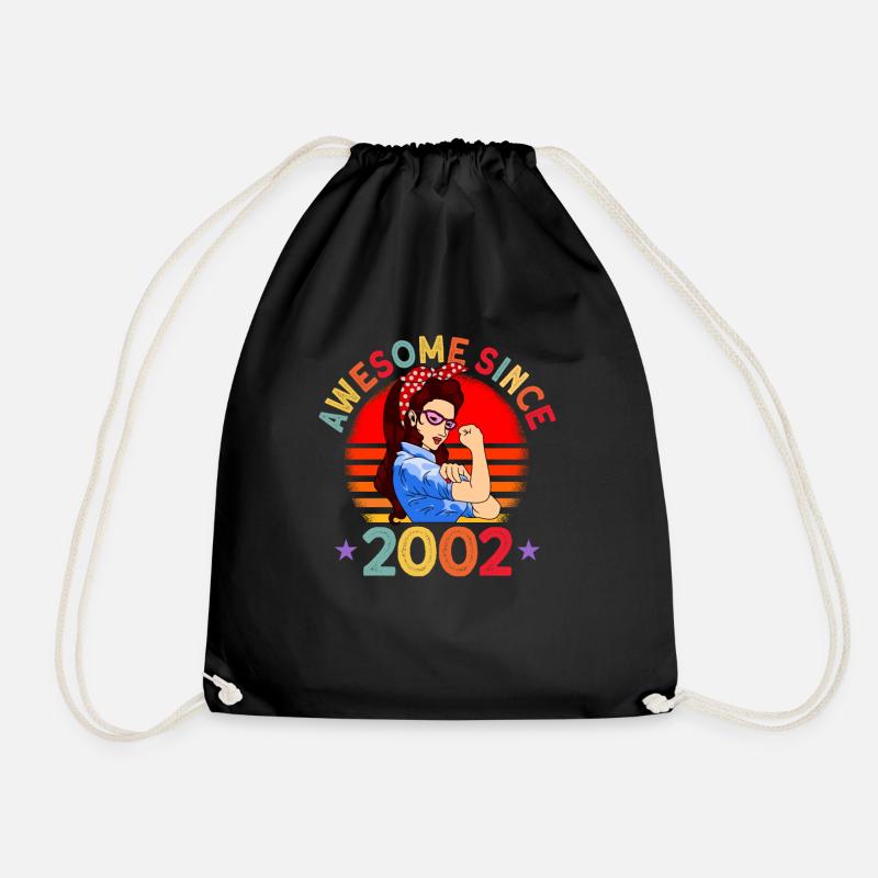 Awesome since 2002 Frauen 20. Geburtstag Geschenk - Turnbeutel - Schwarz