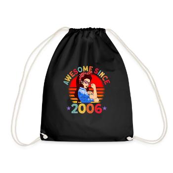 Génial depuis 2006 Femme 16ème anniversaire Cadeau - Sac de sport léger - noir - Devant