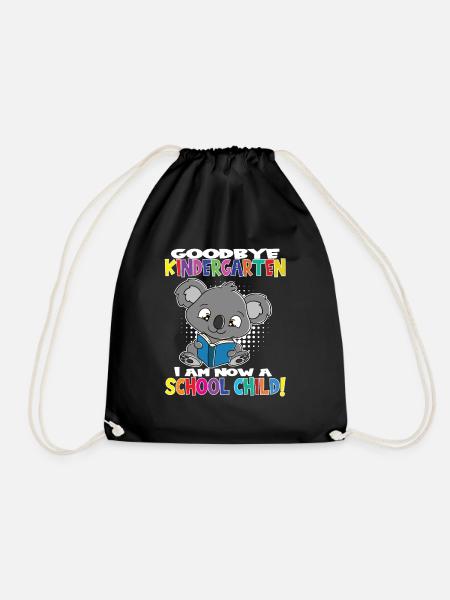 Goodbye Kindergarten I Am A Schoolchild Now! - Turnbeutel - Schwarz