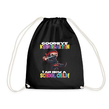 Au revoir la maternelle Je suis un écolier maintenant! - Sac de sport léger - noir - Devant
