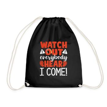 Pediatric Audiologist Audiology Heaing Aid Hear I - Drawstring Bag - black - Front