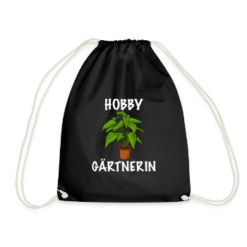 Hobby Gärtnerin das Frauen Garten Outfit - Turnbeutel - Schwarz - Vorne