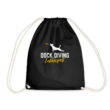 Dock Diving Enthusiast Funny Dog Lover Dog Jumping - Turnbeutel - Schwarz - Vorne