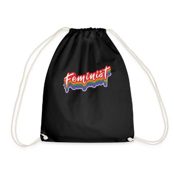 Féministe Rétro Féminisme Droits Femmes Égalité - Sac de sport léger - noir - Devant