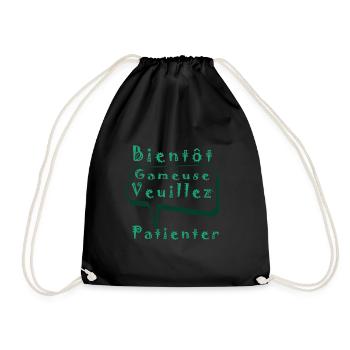 Tshirt femme Bientôt Gameuse veuillez patienter - Sac de sport léger - noir - Devant