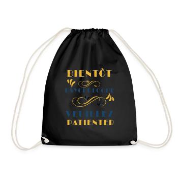 Tshirt femme Bientôt Psychologue veuillez patiente - Sac de sport léger - noir - Devant