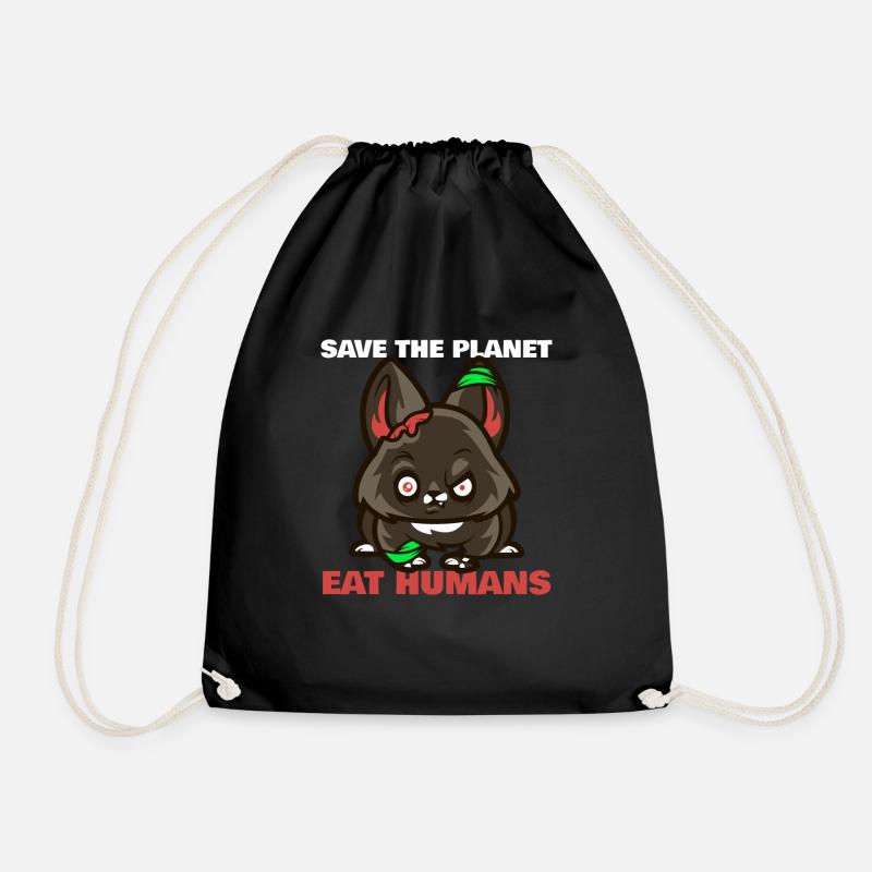 SAVE THE PLANET - EAT HUMANS - Turnbeutel - Schwarz