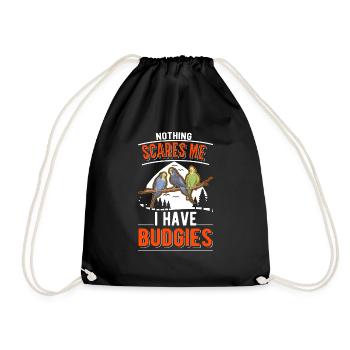 Rien ne me fait peur j’ai des perruches Budgerigar - Sac de sport léger - noir - Devant