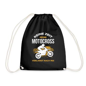 Keine Zeit Meine Motocross Verlangt Nach Mir - Turnbeutel - Schwarz - Vorne