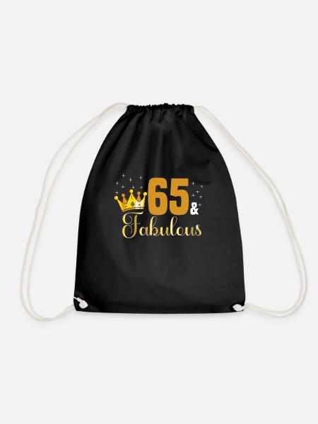 65 and Fabulous - 1957 Königin 65. Geburtstag - Turnbeutel - Schwarz