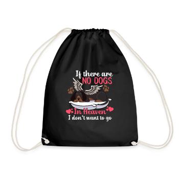 Teckels Quand pas de chiens au paradis Drôle - Sac de sport léger - noir - Devant