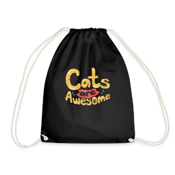 Les chats sont géniaux propriétaire de chat Drôle d’amoureux des chats Chat - Sac de sport léger - noir - Devant