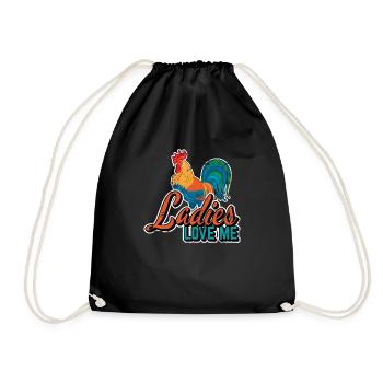 Ladies Love Me Funny Chicken Dad Chicken Farmer Ch - Turnbeutel - Schwarz - Vorne