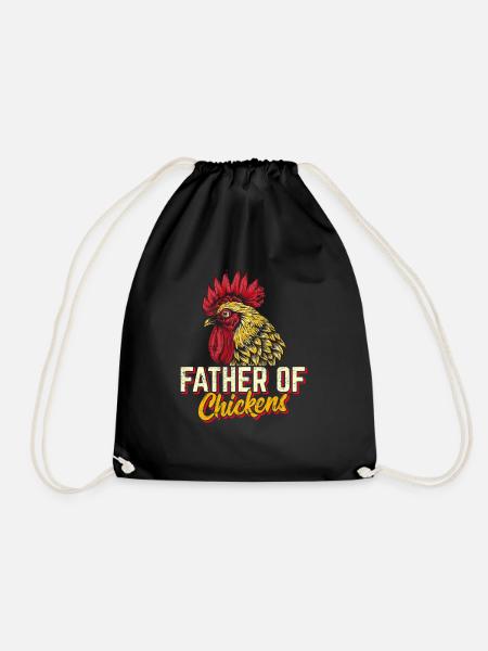 Father Of Chickens Chicken Dad Funny Chicken Farme - Turnbeutel - Schwarz