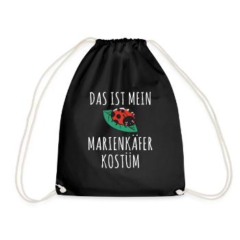 Das ist mein Marienkäfer Kostüm Outfit Fasching Ha - Turnbeutel - Schwarz - Vorne