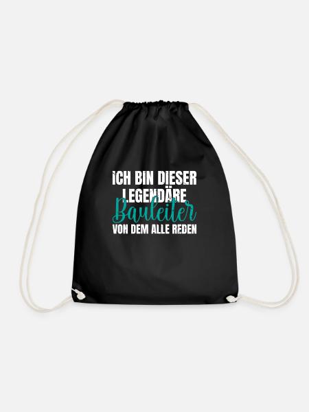 Ich bin dieser legendäre von dem alle reden - Turnbeutel - Schwarz