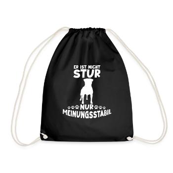 Lustiges Rottweiler Hunde Geschenk Rottweiler - Turnbeutel - Schwarz - Vorne