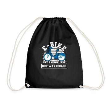 Electric bicycle e-bike like a normal - Drawstring Bag - black - Front