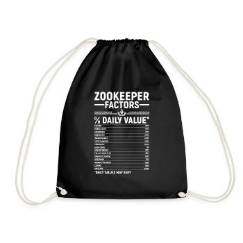 Zoowärter - Turnbeutel - Schwarz - Vorne