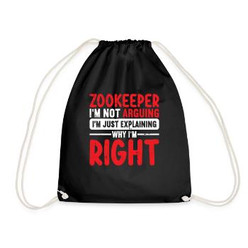Zoowärter - Turnbeutel - Schwarz - Vorne