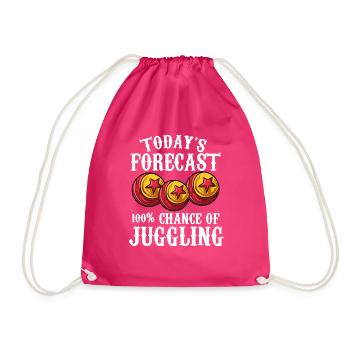 Jonglieren - Turnbeutel - Fuchsia - Vorne