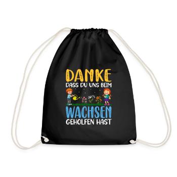 Erzieherin Tagesmutter Kindergarten Geschenk - Turnbeutel - Schwarz - Vorne