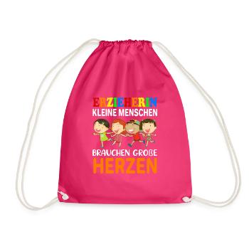 Erzieherin Kindergarten Abschiedsgeschenk - Turnbeutel - Fuchsia - Vorne