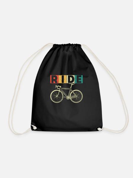 Ride Vintage MTB Rider Mountainbike Radfahren Bike - Turnbeutel - Schwarz