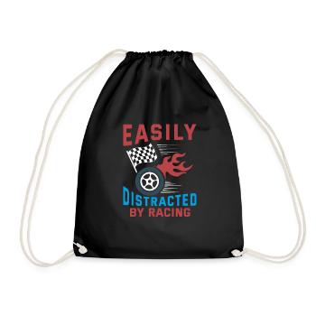 Facilement distrait par la course de course Funny Racer Lov - Sac de sport léger - noir - Devant