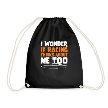 Je me demande si racing pense à moi trop Drag Racer - Sac de sport léger - noir - Devant