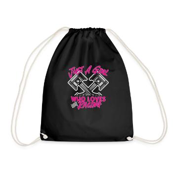 Juste une fille qui aime la course sur piste de terre battue Girlf - Sac de sport léger - noir - Devant