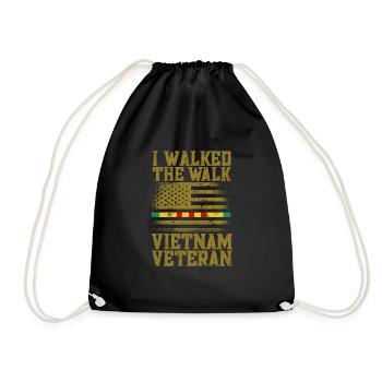 Vietnam Veteran - Turnbeutel - Schwarz - Vorne