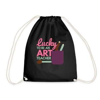 To Be An Art Teacher - Drawstring Bag - black - Front