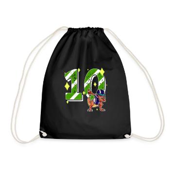 10 ans Dino American Football 10ème B-day Dab - Sac de sport léger - noir - Devant