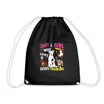 Just A Girl Who Loves Dog Training - Drawstring Bag - black - Front