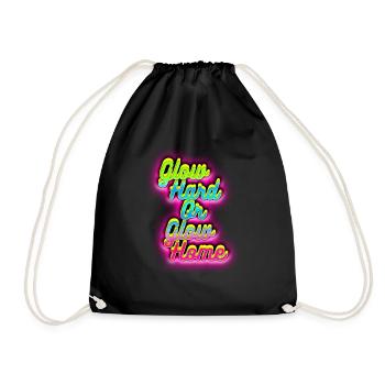 Glow Hard ou Glow Home - Sac de sport léger - noir - Devant