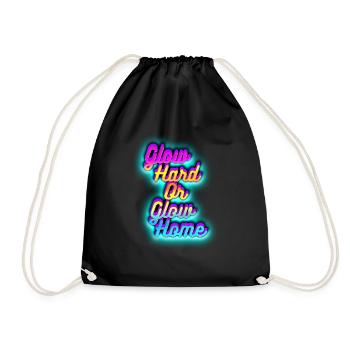 Glow Hard ou Glow Home - Sac de sport léger - noir - Devant