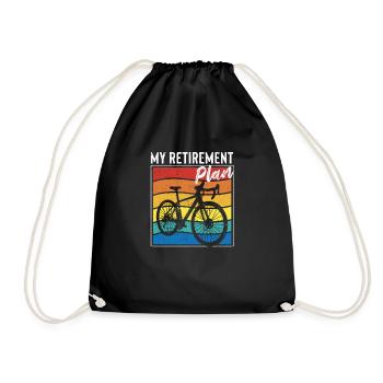 My Retirement Plan Cycling Cyclists - Drawstring Bag - black - Front