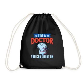 I'm A Doctor You Can Count On Awesome T-Shirt - Turnbeutel - Schwarz - Vorne
