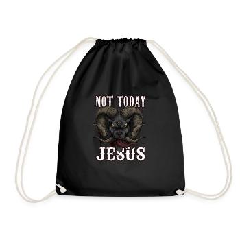 Nicht heute Jesus - Goth Baphomet Ziege - Turnbeutel - Schwarz - Vorne
